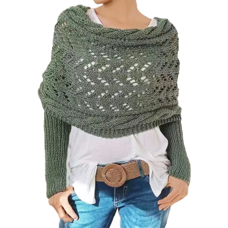 🎁Last day 60% off🧶Women's Knitted Double Sleeve Scarf🧣