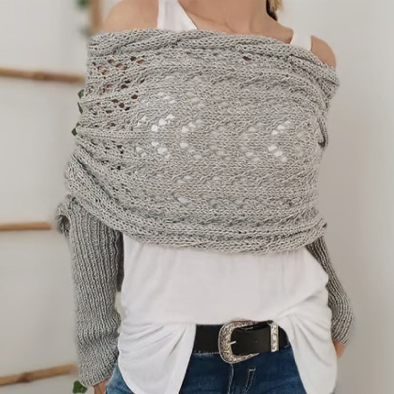 🎁Last day 60% off🧶Women's Knitted Double Sleeve Scarf🧣