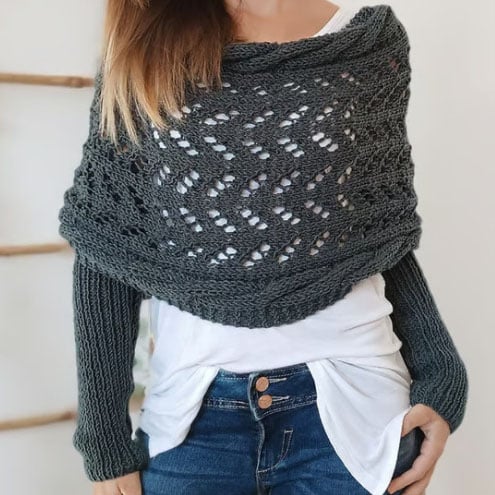 🎁Last day 60% off🧶Women's Knitted Double Sleeve Scarf🧣