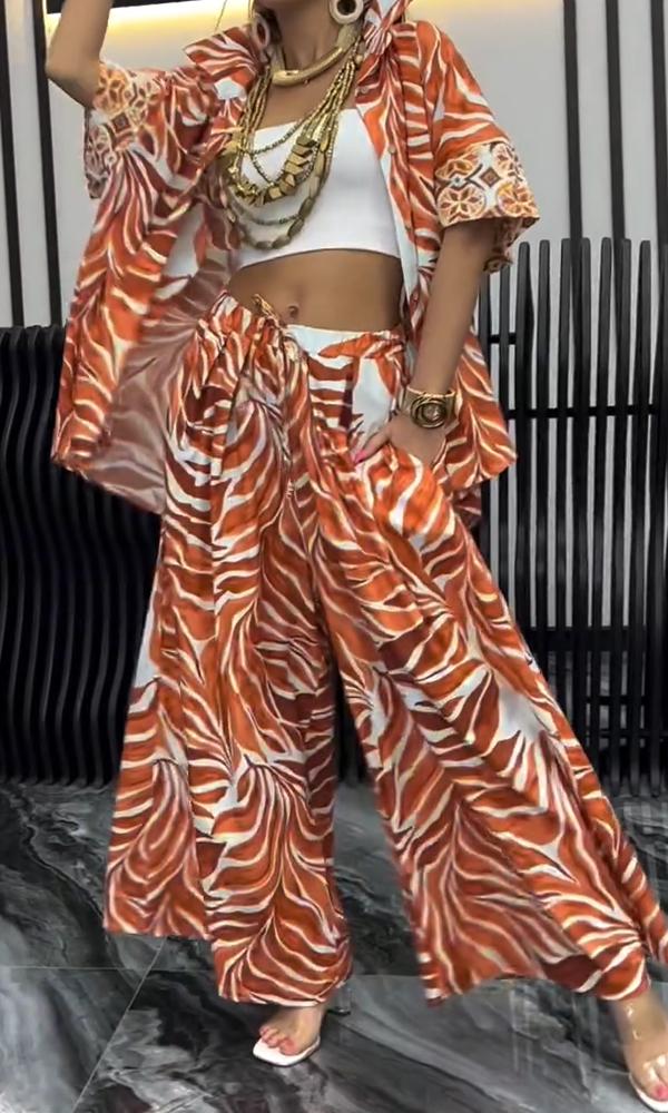 Women's Comfortable Top And Pants Two-Piece Set