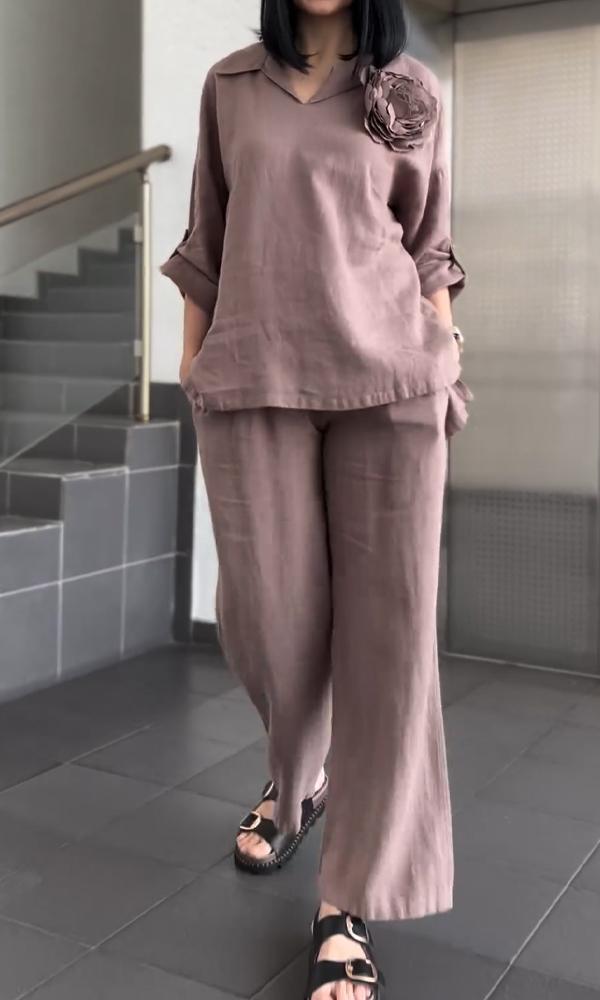 Women's Comfortable Top And Pants Two-Piece Set