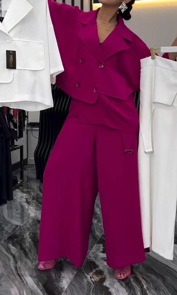 Women's Comfortable Top And Pants Two-Piece Set