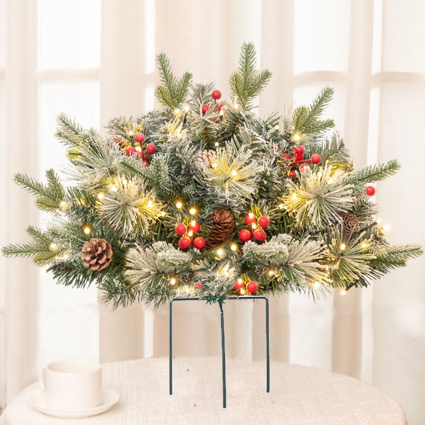 🎄Early Christmas Sale 49% OFF🔥Pre-lit Artificial Christmas Tree Feel Real Urn Filler
