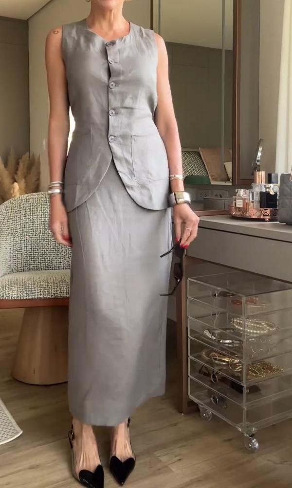 Women's Comfortable Top And Skirt Two-Piece Set